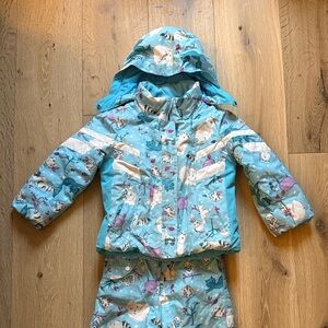 Obermeyer Turquoise and Pink Jacket and Snowsuit